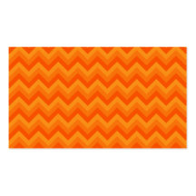 Orange Zigzag Stripes. Business Card Template