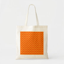Orange Zigzag Stripes. Canvas Bags