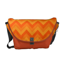 Orange Zigzag Stripes. Courier Bags