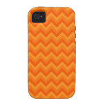 Orange Zigzag Stripes. iPhone 4 Covers