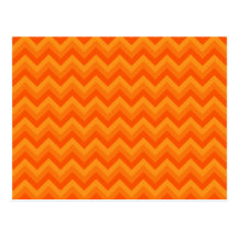 Orange Zigzag Stripes. Post Card