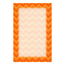 Orange Zigzag Stripes. Stationery