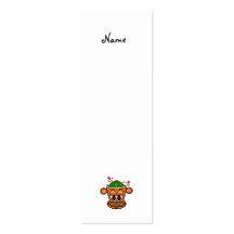 Orange zombie monkey business card templates