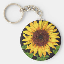 Orangedale Sunflower Vintage Fruit Crate Label Art Keychains