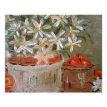 Oranges & Daisies Art Print Photo Print