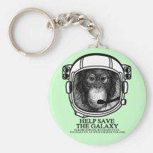 Orangutan Astronaut - Help Save the Galaxy Key Chains