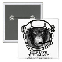 Orangutan Astronaut - Save The Galaxy Pin