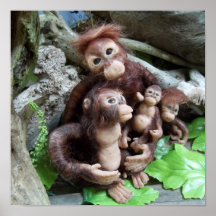 Orangutan Family Print