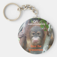 Orangutan Wildlife Supporter Keychain