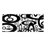 Orbital Black & White Designer Print posters