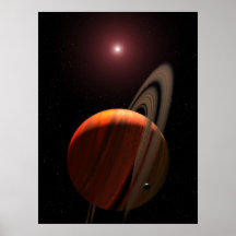 Orbiting a Red Dwarf Star Poster