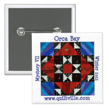 Orca Bay Mystery button, Quiltville