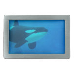 orca killer whale underwater blue rectangular belt buckles