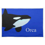 orca killer whale underwater graphic txt placemat