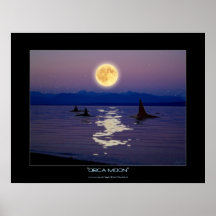 ORCA MOON Fantasy Art Poster