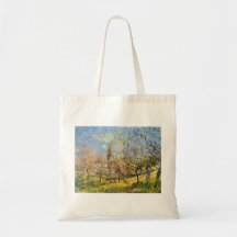 Orchard in spring by Alfred Sisley Canvas Bag