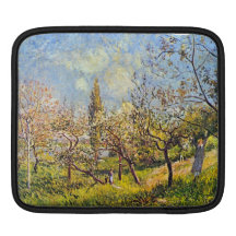 Orchard in spring by Alfred Sisley iPad Sleeves
