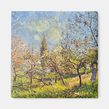 Orchard in spring by Alfred Sisley Magnets