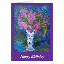 Orchid Birthday card