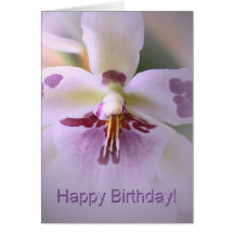 Orchid birthday card