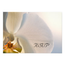 Orchid Elegance Wedding RSVP Response Card Personalized Invitation