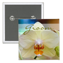 Orchid • Groom Wedding Button