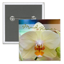 Orchid • Maid of Honour Wedding Button