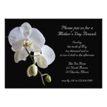 Orchid on Black Mother's Day Brunch Invitation
