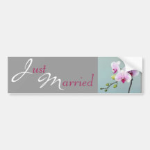 Orchid Orji Just Married Bumper Sticker