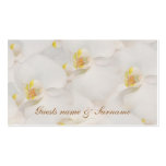 Orchid table placement wedding seating business cards