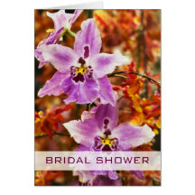Orchid Tropical Bridal Shower Invitation Card