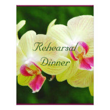 Orchid Wedding Rehearsal Dinner Invitation