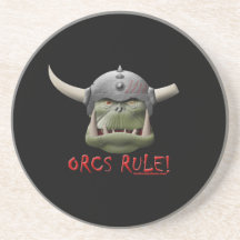 Orcs Rule! Drink Coasters