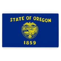OREGON FLAG MAP RECTANGULAR MAGNETS