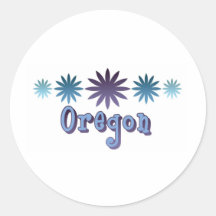Oregon Round Stickers