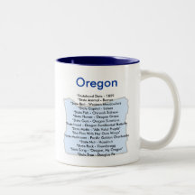Oregon Symbols & Map Coffee Mugs