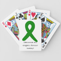 Organ donor cards playing cards