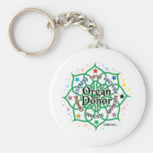 Organ Donor Lotus Keychain