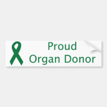 Organ Donor Ribbon Bumper Stickers