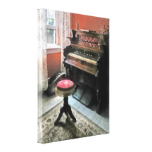 Organ With Petit Point Stool Gallery Wrapped Canvas