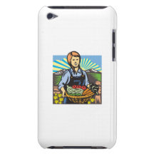 Organic Farmer Farm Produce Harvest Retro iPod Case-Mate Case