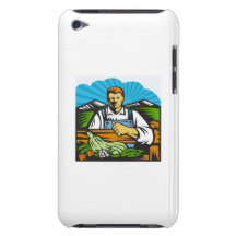 Organic Farmer Farm Produce Harvest Retro iPod Touch Covers