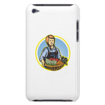 Organic Farmer Farm Produce Harvest Retro Barely There iPod Case