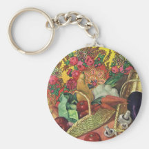Organic Garden Vegetables Keychains