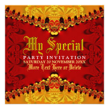 Orient Jungle Art Party Invitation