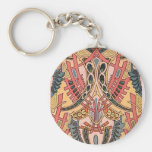 Oriental Art Nouveau Keychains