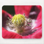 Oriental Poppy Heart Mouse Pad