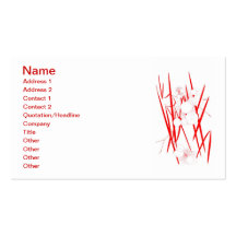 oriental red slash digital art random abstract business card templates