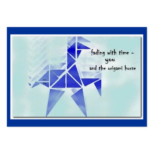 ORIGAMI HORSE ACEO HAIKU ART TRADING CARD--------- BUSINESS CARD TEMPLATES