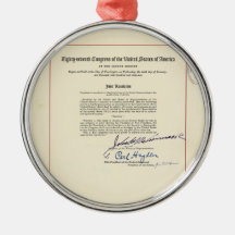 ORIGINAL 24th Amendment U.S. Constitution Ornament